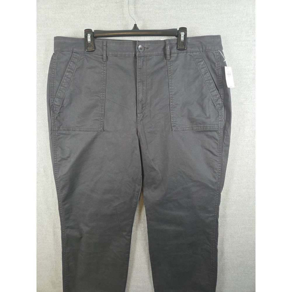 OLD NAVY Crop Capri Chino Pants‎ Womens 18 Charcoal Gray Comfort Stretch NEW - Picture 3 of 11